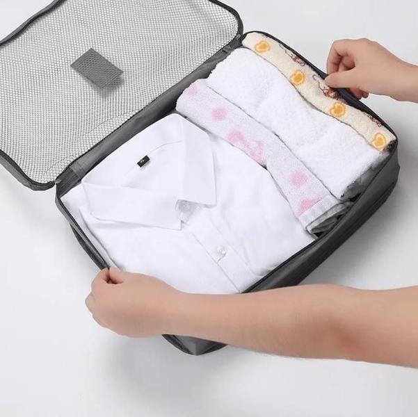 Imagem de Conjunto De Sacos Necessaire Organizadores 6 Peças Para Malas E Viagens