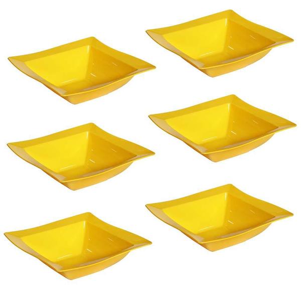 Imagem de Conjunto De Saladeira Moove Vemplast M 2L 6 Peças Amarelo