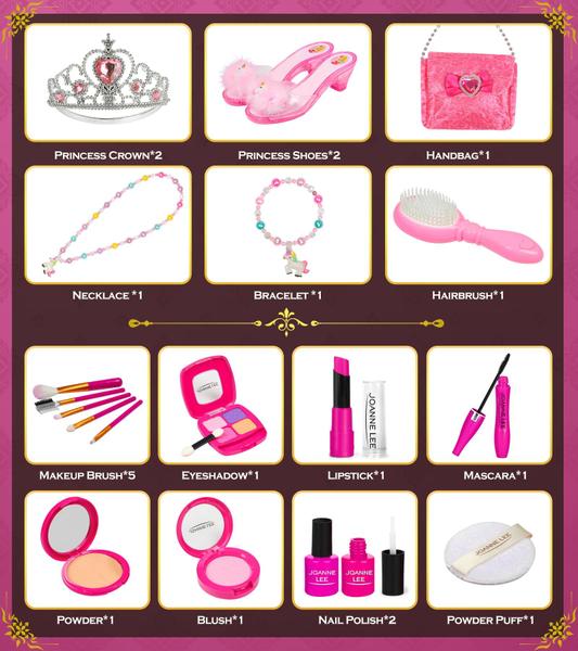 Imagem de Conjunto de sapatos e maquiagem Princess Dress Up para meninas de 3 a 6 anos