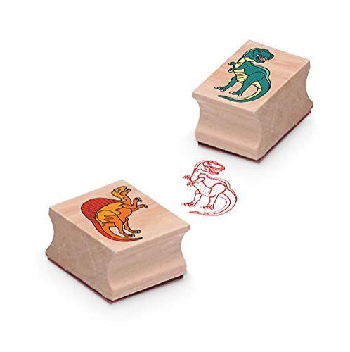 Imagem de Conjunto de Selos Melissa & Doug: Dinossauros 8 Selos, 5 Lápis Coloridos, Almofada 2 Cores