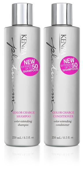 Imagem de Conjunto de shampoo/condicionador Kenra Platinum Color Charge 250mL