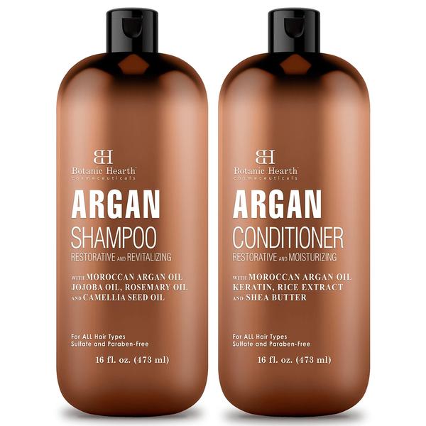 Imagem de Conjunto de shampoo e condicionador Botanic Hearth Argan Oil