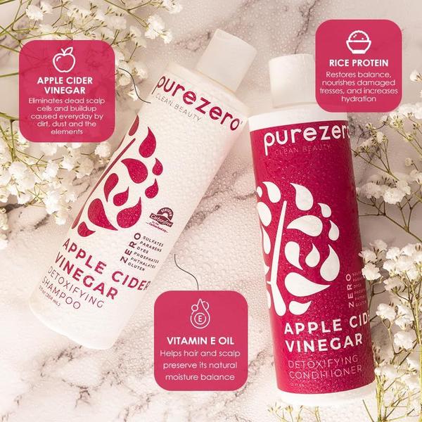 Imagem de Conjunto de shampoo e condicionador de vinagre de maçã Purezero