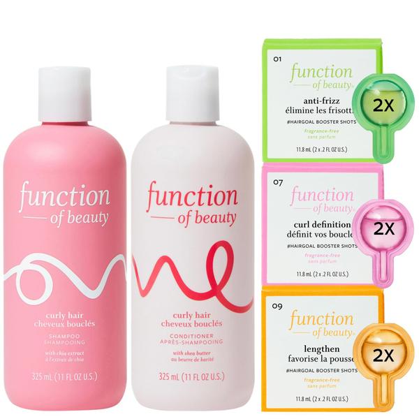 Imagem de Conjunto de shampoo e condicionador para cabelo Function of Beauty Curly Hair