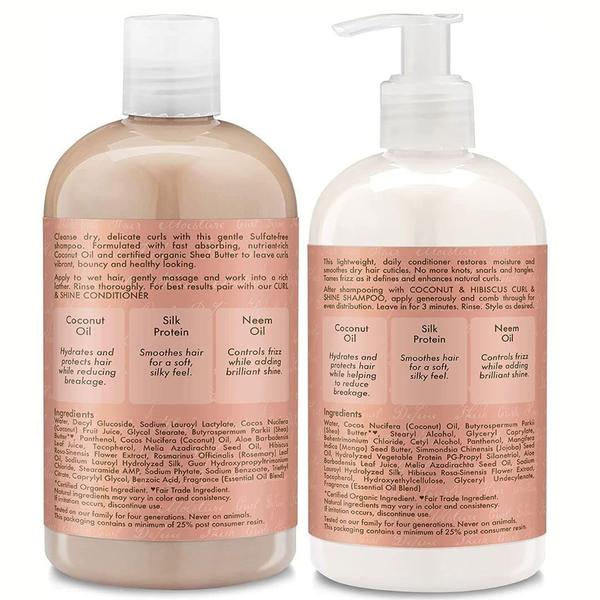 Imagem de Conjunto de shampoo e condicionador Shea Curl & Shine