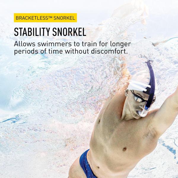 Conjunto de snorkel FINIS Stability Swimmer's Snorkel Navy Imagem de Conjunto de snorkel FINIS Stability Swimmer's Snorkel Navy