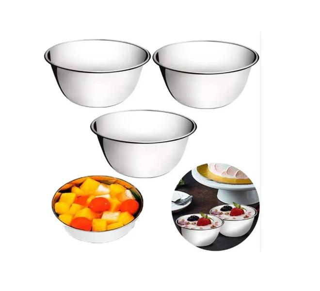 Imagem de Conjunto De Sobremesa Inox 6 Colheres E 6 Taças Gourmet Mix