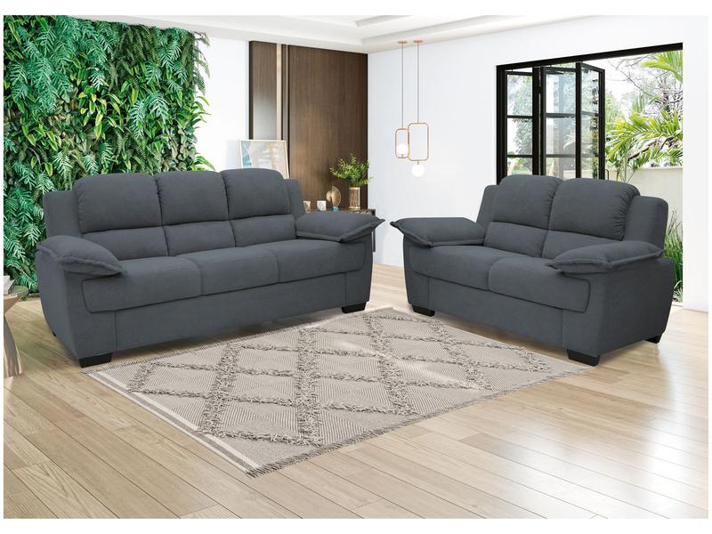 Conjunto de Sofás 2 e 3 Lugares Carmel Linoforte