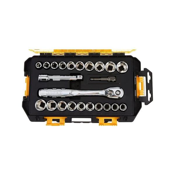 Imagem de Conjunto de soquetes DEWALT DWMT73813 Drive 1/2 (23 peças) com estojo