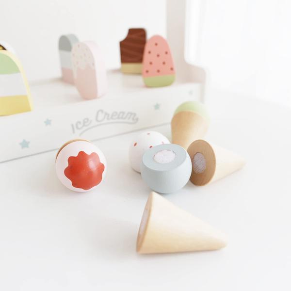 Imagem de Conjunto de sorvete de madeira nunukids Wood Ice Cream Toy for Kids