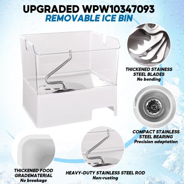 Imagem de Conjunto de substituição do balde de gelo Whirlpool WPW10347093