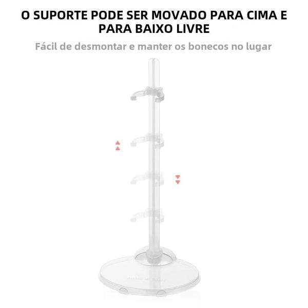 Imagem de Conjunto De Suportes De Boneca Transparente Para Barbies Em Escala 1/6, Suporte De Modelo, Adereços,