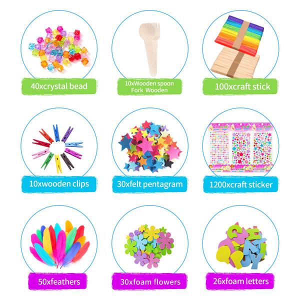 Imagem de Conjunto de suprimentos de artesanato Itopstar 3000+ Kids Arts & Crafts 8-12