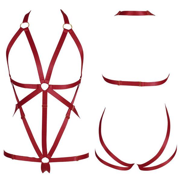 Imagem de Conjunto de sutiã Harness Body Garter para mulheres BANSSGOT