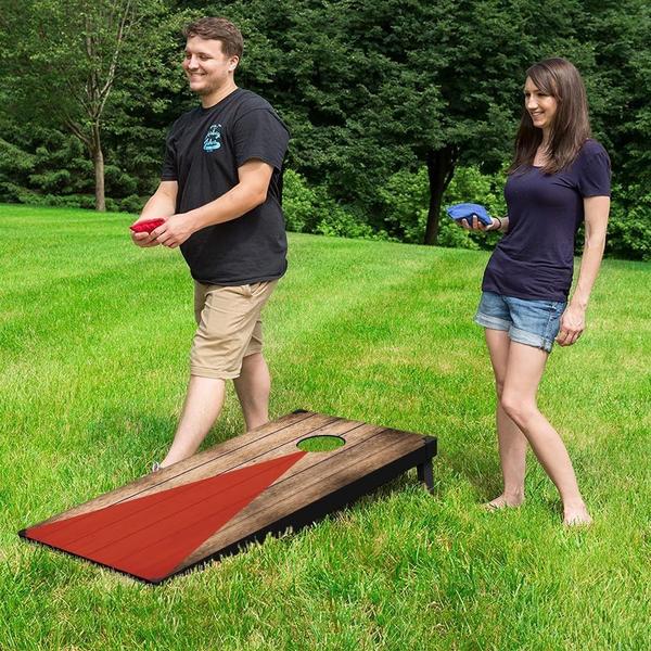 Imagem de Conjunto de tábuas Cornhole Haxton 90x60cm de madeira MDF com sacos de feijão