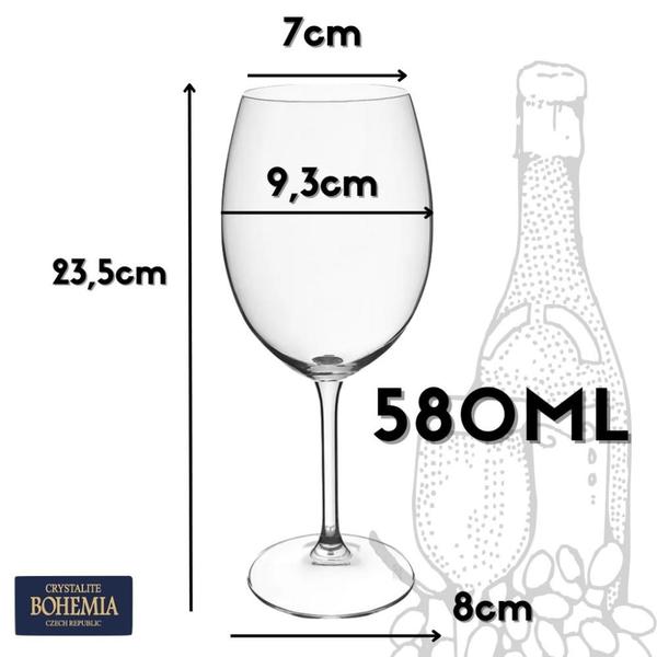 Imagem de Conjunto De Taças Crystalite Bohemia Vinho 580ml 6 Peças