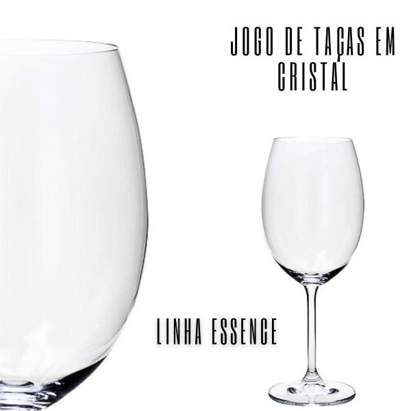 Imagem de Conjunto de Taças De Cristal Ecológico Essence Para Vinho Água 520ml Com 6 Peças 