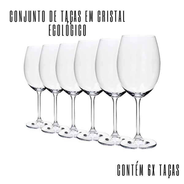 Imagem de Conjunto de Taças De Cristal Ecológico Essence Para Vinho Água 520ml Com 6 Peças 