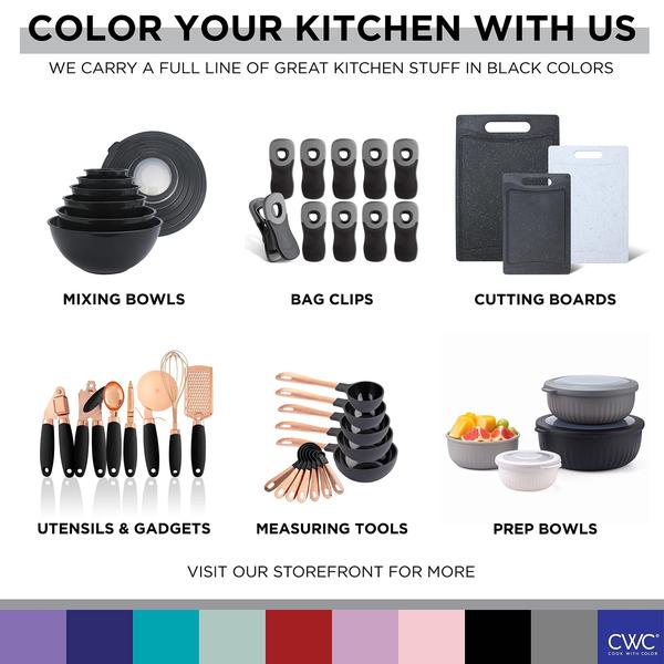 Imagem de Conjunto de taças de mistura COOK WITH COLOR Prep com tampas, 12 peças