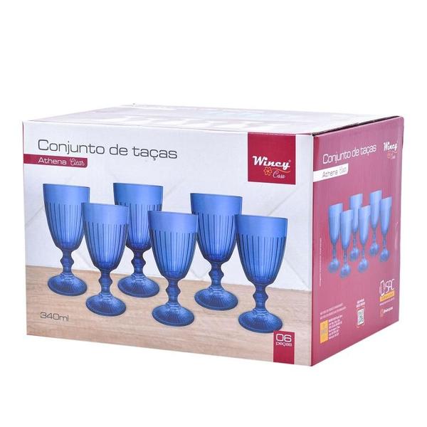 Imagem de Conjunto de Taças de Vidro Blue Athena de 340ML com 6 Peças