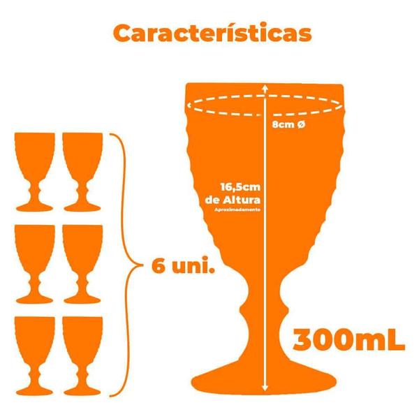 Imagem de Conjunto de Taças e Jarra Bico de Abacaxi Transparente 7 peças - Casambiente