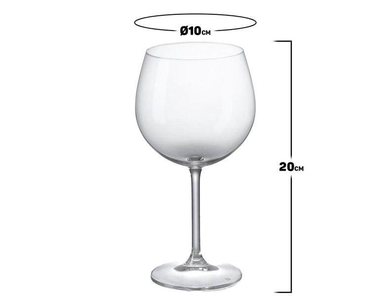 Imagem de Conjunto De Taças Para Gin Drinks Vinho Burgundy Gastro 6 Unidades 570ml Bohemia