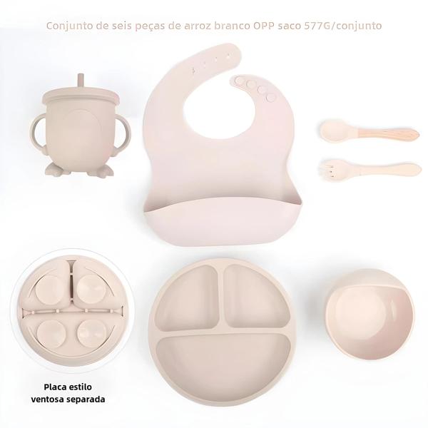 Imagem de Conjunto de Talheres de Silicone para Bebês - 6 Peças - Ideal para Treinamento Alimentar