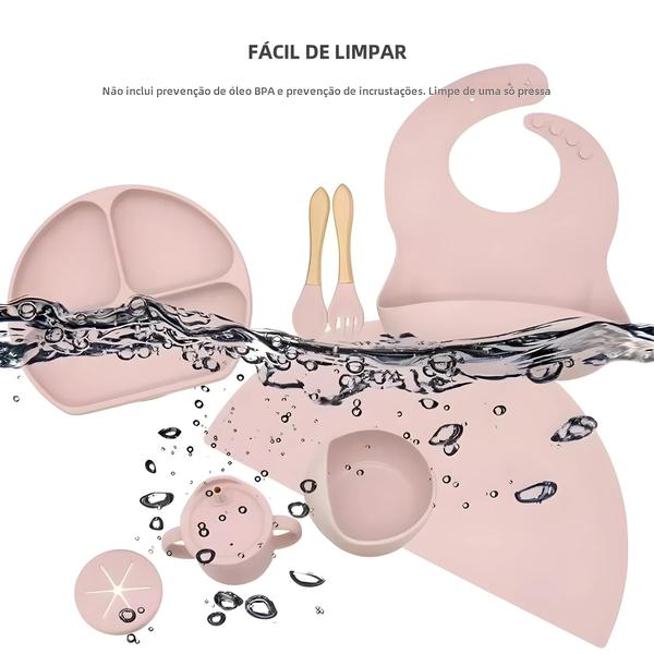 Imagem de Conjunto de Talheres de Silicone para Bebês - 6 Peças - Ideal para Treinamento Alimentar