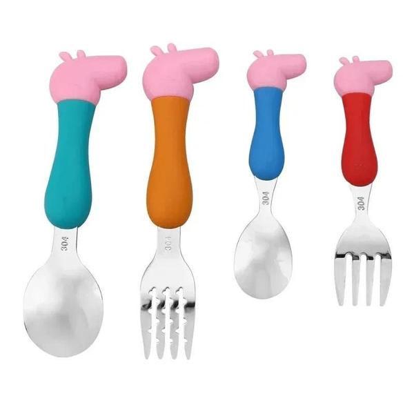 Imagem de Conjunto de Talheres para Crianças Família Peppa: Peppa Pig Tableware