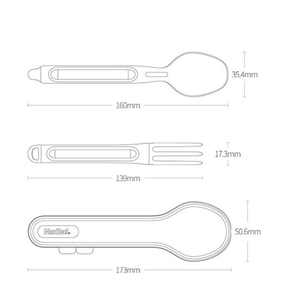 Imagem de Conjunto de talheres Wokex Titanium em Aço Inoxidável, Colher 2 em 1