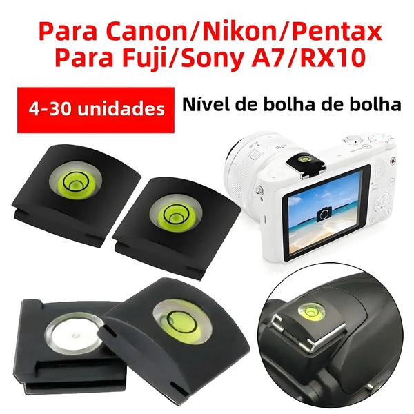 Imagem de Conjunto De Tampa Protetora De Sapata Flash De Nível De Bolha De Câmera Para Canon Nikon Pentax Sony