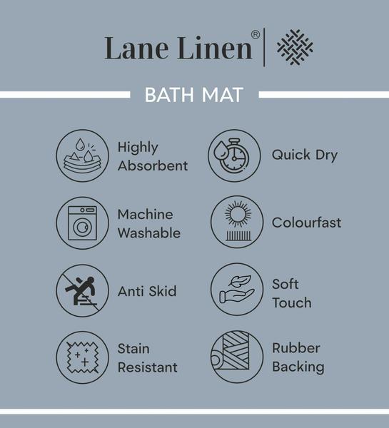 Imagem de Conjunto de tapetes de banheiro Lane Linen, 2 peças, absorvente extra macio