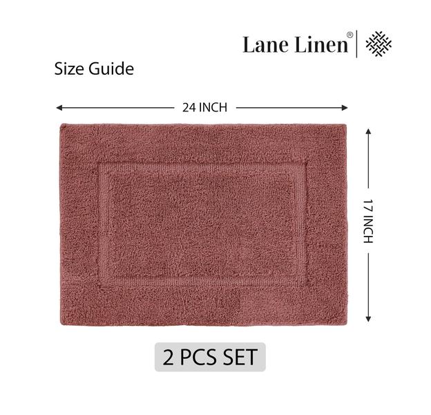 Imagem de Conjunto de tapetes de banho LANE LINEN, 2 peças, absorvente extra macio, 43x61 cm