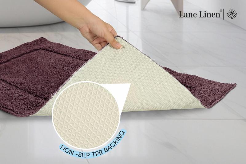 Imagem de Conjunto de tapetes de banho LANE LINEN, absorvente extra macio, 2 peças