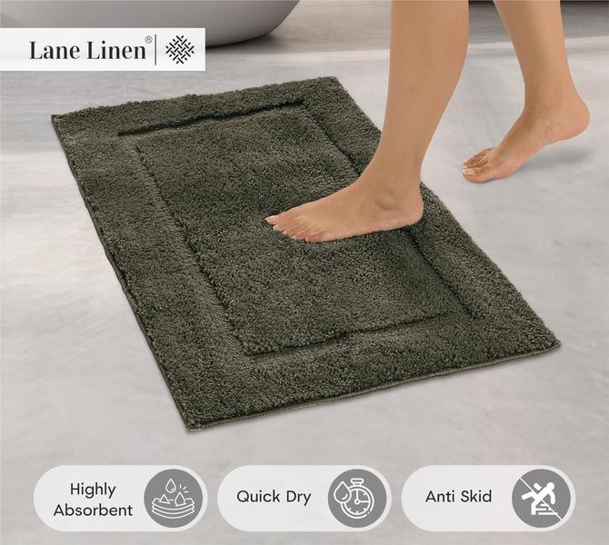 Imagem de Conjunto de Tapetes de Banho LANE LINEN - Extra Macio e Absorvente - 2 Peças