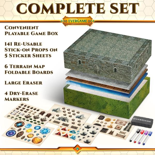 Conjunto de tapetes de jogo EverGame com 6 mapas de batalha de Dungeons & Dragons Imagem de Conjunto de tapetes de jogo EverGame com 6 mapas de batalha de Dungeons & Dragons