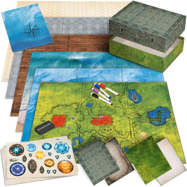 Conjunto de tapetes de jogo EverGame com 6 mapas de batalha de Dungeons & Dragons Imagem de Conjunto de tapetes de jogo EverGame com 6 mapas de batalha de Dungeons & Dragons