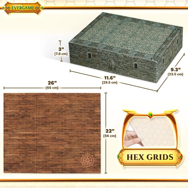 Conjunto de tapetes de jogo EverGame com 6 mapas de batalha de Dungeons & Dragons Imagem de Conjunto de tapetes de jogo EverGame com 6 mapas de batalha de Dungeons & Dragons