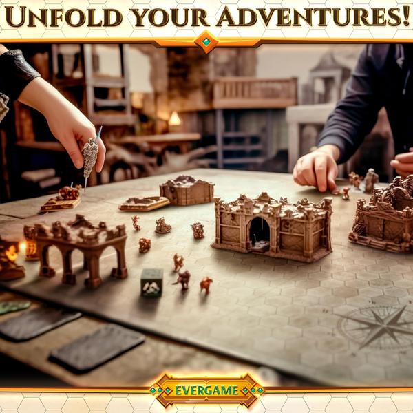 Conjunto de tapetes de jogo EverGame com 6 mapas de batalha de Dungeons & Dragons Imagem de Conjunto de tapetes de jogo EverGame com 6 mapas de batalha de Dungeons & Dragons