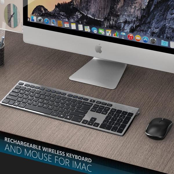 Imagem de Conjunto de teclado e mouse JOYACCESS 2.4G recarregável sem fio