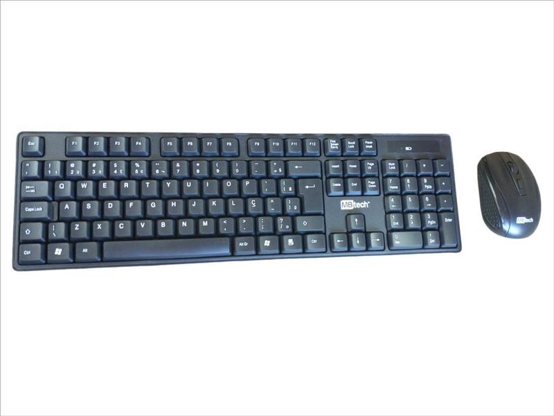 Imagem de Conjunto de Teclado e Mouse s/ Fio Wireless K4 Abnt2 MBtech