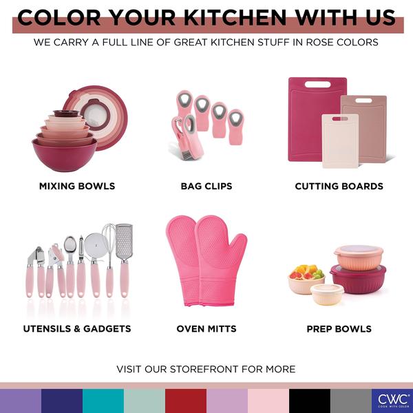 Imagem de Conjunto de tigelas de mistura COOK WITH COLOR Prep com tampas, 12 peças, rosa