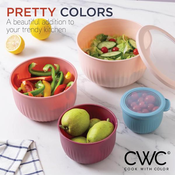 Imagem de Conjunto de tigelas de preparação COOK WITH COLOR Deep Mixing com tampas, 12 peças