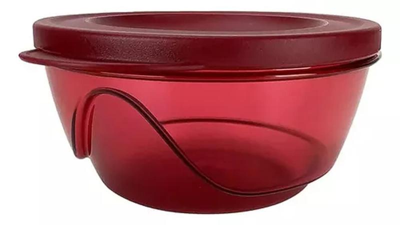 Imagem de Conjunto de tigelas designer policarbonato vermelha da tupperware