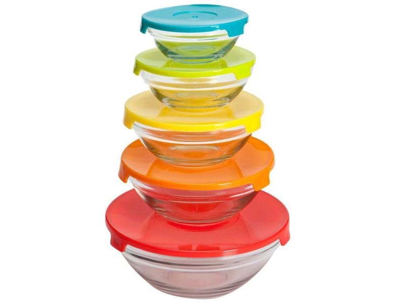 Conjunto de Tigelas Vidro Redonda 5 Peças - Casambiente JGTI001 Imagem de Conjunto de Tigelas Vidro Redonda 5 Peças - Casambiente JGTI001