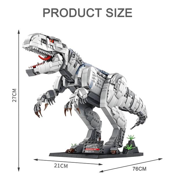 Imagem de Conjunto De Tijolos Tyrannosaurus Rex, Blocos De Construção De Dinossauro Brachiosaurus Para