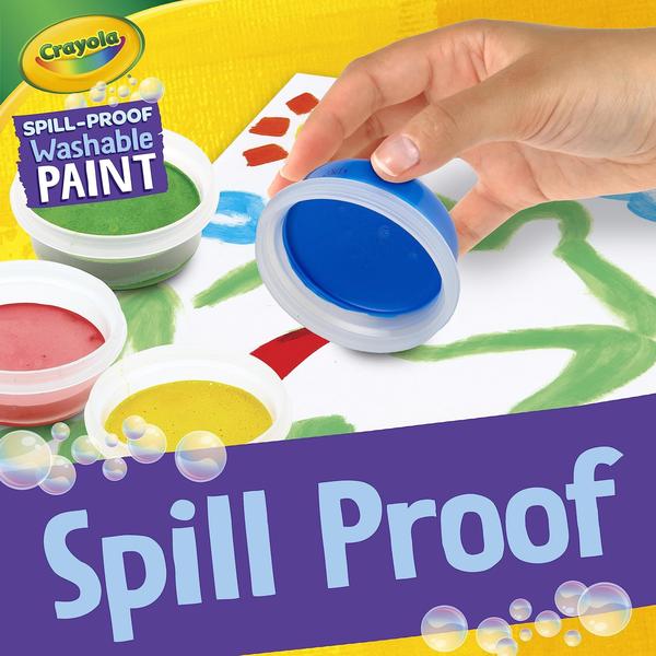 Imagem de Conjunto de tintas Crayola Spill Proof 25 cores lavável para crianças a partir de 3 anos