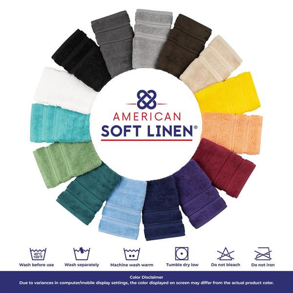 Imagem de Conjunto de toalhas de banho American Soft Linen Luxury 4 peças 100% algodão