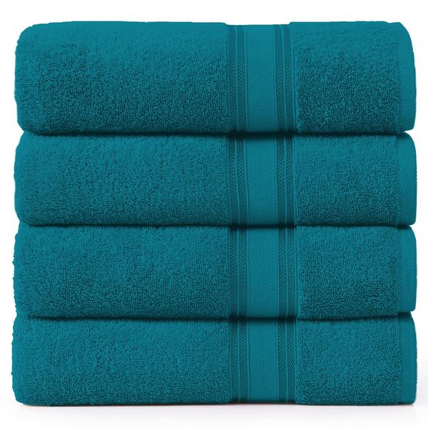 Conjunto de toalhas de banho LANE LINEN Luxury 100% algodão, pacote com 4 unidades Sea Port Imagem de Conjunto de toalhas de banho LANE LINEN Luxury 100% algodão, pacote com 4 unidades Sea Port