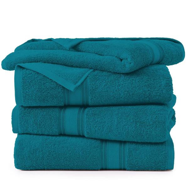 Conjunto de toalhas de banho LANE LINEN Luxury 100% algodão, pacote com 4 unidades Sea Port Imagem de Conjunto de toalhas de banho LANE LINEN Luxury 100% algodão, pacote com 4 unidades Sea Port